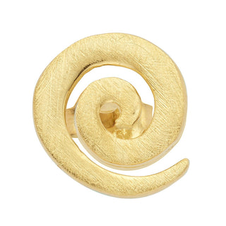 Gold plated sterling silver stud earrings with a beautiful spiral by Gexist®