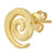 Gold plated sterling silver stud earrings with a beautiful spiral by Gexist®