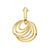 Gold plated sterling silver stud earrings with asymmetrical dangling hoops in a modern look by Gexist®