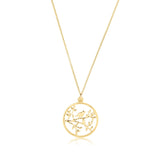 Gold plated sterling silver tree and bird pendant by Gexist®