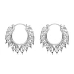 Indian Ornate Sterling Silver Hearts Drop Earrings by Gexist®
