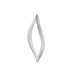 Long Twisted Concave Marquise Shape Sterling Silver Pendant by Gexist®