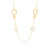 Long necklace with rolo chain in 18k yellow gold plating sterling silver, seventies design by Gexist®