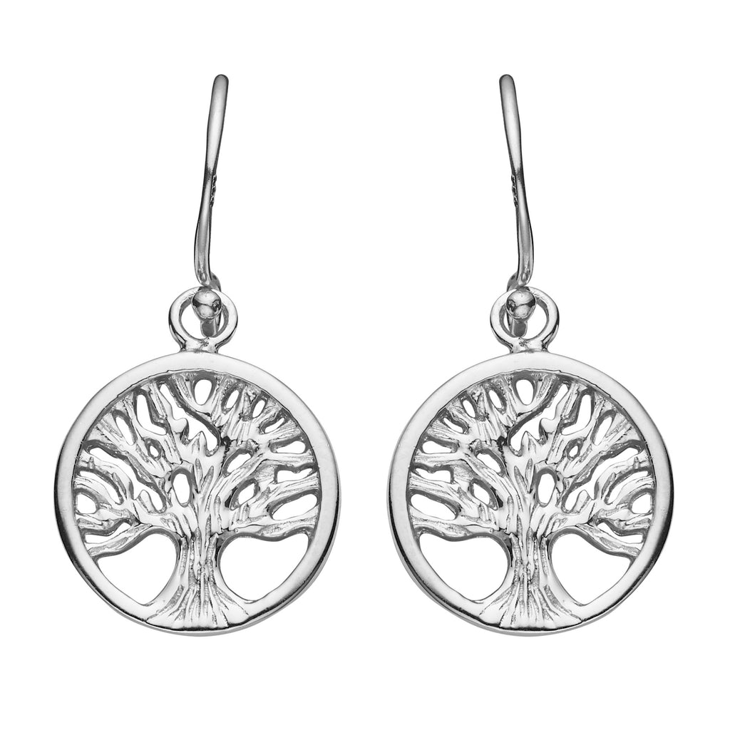 Magic Round Mat Tree of Life Sterling Silver Earrings by Gexist®