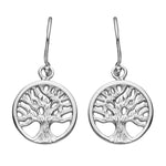 Magic Round Mat Tree of Life Sterling Silver Earrings by Gexist®