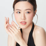 Matt sterling silver ring with waves by Gexist®