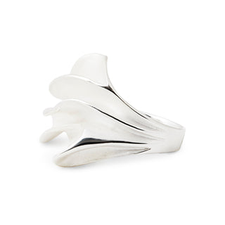 Matt sterling silver ring with waves by Gexist®