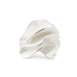 Matt sterling silver ring with waves by Gexist®