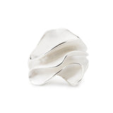 Matt sterling silver ring with waves by Gexist®