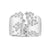 Milky Way Raff Finish Sterling Silver Ring With White CZ 1mm Round by Gexist®