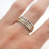 Mixed Metal Spinning Shell Ring (MI701) by Gexist®