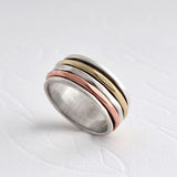 Mixed Metal Triple Band Ring (MI710) by Gexist®