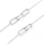 Necklace in Sterling Silver made up of several elements with different finishes between brushed and shiny by Gexist®