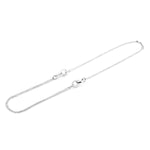 Necklace in Sterling Silver made up of several ovals of different sizes and finishes between brushed and shiny by Gexist®