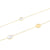 Necklace in Sterling Silver with yellow gold plating with different oval rings with mother of pearl and flat rings by Gexist®