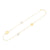 Necklace in Sterling Silver with yellow gold plating with different oval rings with mother of pearl and flat rings by Gexist®
