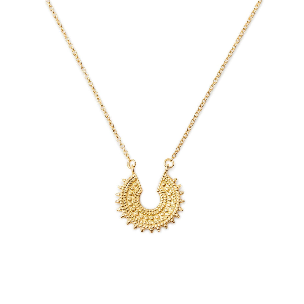 Necklace in Sterling Silver yellow gold plating in Ethno style by Gexist®