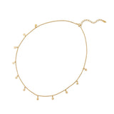 Necklace in Sterling Silver yellow gold plating with multiple small stars by Gexist®