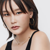 Necklace in Sterling Silver yellow gold plating with small Charm's pendants by Gexist®