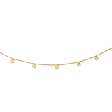 Necklace in Sterling Silver yellow gold plating with small Charm's pendants by Gexist®