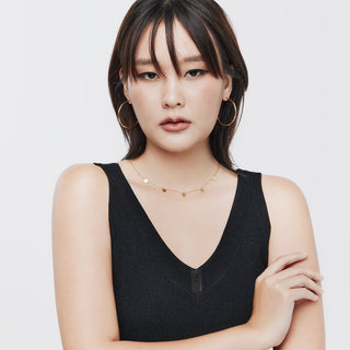 Necklace in Sterling Silver yellow gold plating with small Charm's pendants by Gexist®