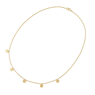 Necklace in Sterling Silver yellow gold plating with small Charm's pendants by Gexist®