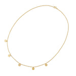 Necklace in Sterling Silver yellow gold plating with small Charm's pendants by Gexist®