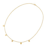 Necklace in Sterling Silver yellow gold plating with small Charm's pendants by Gexist®