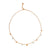 Necklace in gold plating sterling silver with coin-shaped charm's and small amazonites by Gexist®