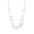 Necklace in platinum-plated sterling silver, paperclip shape by Gexist®