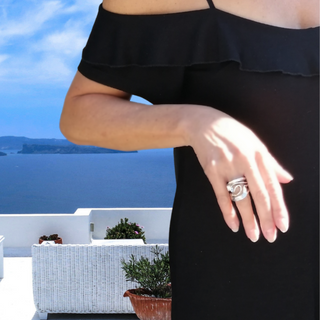 Organic Twisted Style Mat and Finish Style Sterling Silver Ring by Gexist®