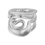 Organic Twisted Style Mat and Finish Style Sterling Silver Ring by Gexist®
