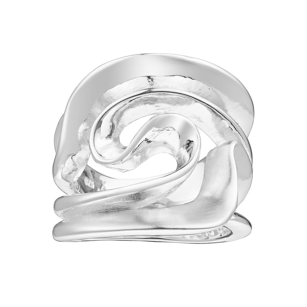 Organic Twisted Style Mat and Finish Style Sterling Silver Ring by Gexist®