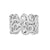 Original Massive Sterling Silver Art Deco Design Ring by Gexist®
