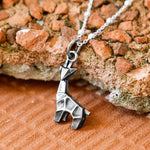 Oxidised Origami Giraffe Necklace (MZA028) by Gexist®