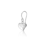 Pendant earrings with a beautiful mother-of-pearl and sterling silver heart by Gexist®