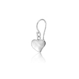 Pendant earrings with a beautiful mother-of-pearl and sterling silver heart by Gexist®