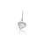 Pendant earrings with a beautiful mother-of-pearl and sterling silver heart by Gexist®