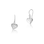Pendant earrings with a beautiful mother-of-pearl and sterling silver heart by Gexist®