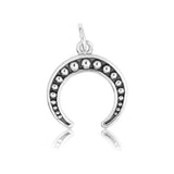Pendant in sterling silver with oxidised part in the shape of a moon by Gexist®