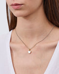 Pendant with a beautiful mother-of-pearl heart and gold plating sterling silver by Gexist®