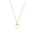 Pendant with a beautiful mother-of-pearl heart and gold plating sterling silver by Gexist®