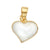 Pendant with a beautiful mother-of-pearl heart and gold plating sterling silver by Gexist®