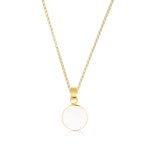 Pendant with a beautiful round mother-of-pearl and gold plating sterling silver by Gexist®