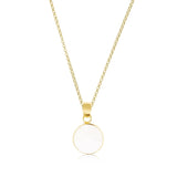 Pendant with a beautiful round mother-of-pearl and gold plating sterling silver by Gexist®