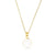 Pendant with a beautiful round mother-of-pearl and gold plating sterling silver by Gexist®