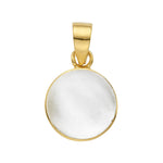 Pendant with a beautiful round mother-of-pearl and gold plating sterling silver by Gexist®