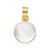 Pendant with a beautiful round mother-of-pearl and gold plating sterling silver by Gexist®