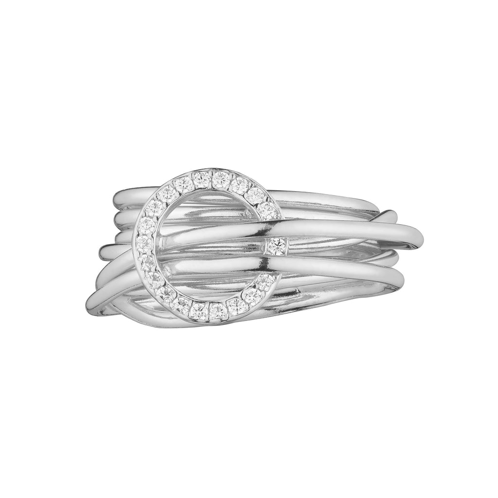 Platinum-plated sterling silver ring by Gexist®