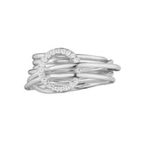 Platinum-plated sterling silver ring by Gexist®